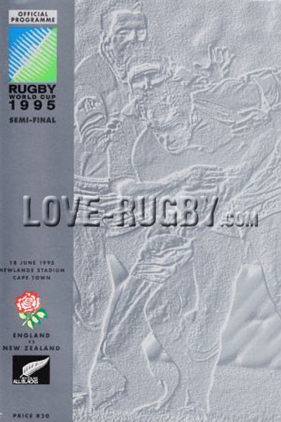 1995 England v New Zealand  Rugby Programme